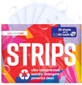 STRIPS Laundry Detergent Sheets Unscented (30ct, 60 loads) Fragrance Free Eco Liquidless Soap, Travel-Friendly, Dissolves in Hot & Cold, Hypoallergenic, Tackles Tough Stains & Odors