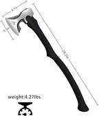 Camping Hatchet -Chopping Axe with Leather Sheath, 28.2" Forged Carbon Steel Wood Splitting Axe for Chopping Camping Survival