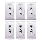 ALŌH Lavender Rosewood + Aloe Sanitizing Hand Wipes - Clean Hands, Clear Mind - On The Go Hand Sanitizer Wipes for Kids and Adults - Travel Size 6 Pack, 20ct (120 wipe)