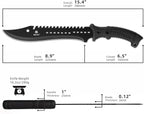 REAT Machete Knife with Shaeth,15" Lightweight Garden Tools Knife,Ergonomic No-Slip Handle, Machetes for Bushcraft, Outdoor Hunting, Garden Cutting Trees and Yard Work