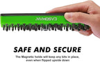 CASOMAN 1/4" Hex Bit Organizer with Magnetic Base - Green, 43 Hole Bit Organizer with Strong Magnetic Base, Magnetic Bit Organizer for Your Specialty