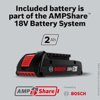 BOSCH GOP18V-34B12 18V Brushless StarlockPlus® Oscillating Multi-Tool Kit with (1) 2 Ah Standard Power Battery