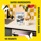 Molly's Suds Dishwasher Pods | Clean Dishwasher Detergent, Cuts Grease & Rinses Clean (Residue-Free) for Sparkling Dishes | 60 Auto-Release Tabs (Unscented)