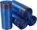 Bringer 200 Counts Blue Tall Kitchen Drawstring Trash Bags, 13 Gallon