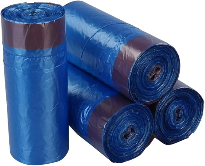 Bringer 200 Counts Blue Tall Kitchen Drawstring Trash Bags, 13 Gallon