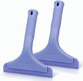Super Flexible Silicone Squeegee, Auto Water Blade, Water Wiper, Shower Squeegee, 5.9'' Blade and 7.5'' Long Handle, for Car Windshield, Window, Mirror, Glass Door, Purple