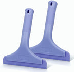 Super Flexible Silicone Squeegee, Auto Water Blade, Water Wiper, Shower Squeegee, 5.9'' Blade and 7.5'' Long Handle, for Car Windshield, Window, Mirror, Glass Door, Purple