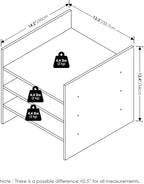 Furinno Cubicle 3-Shelf File Organizer Cube Insert (Does not fit IKEA Kallax Shelving), White