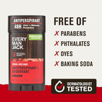 Every Man Jack Men’s Cedar + Red Sage Antiperspirant Deodorant – New & Improved Formula – Smooth Glide, 48-Hour Odor & Sweat Defense– 2.6 oz (2 Pack)
