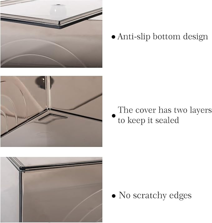 zoocatia Laundry Dryer Sheet Holder Clear Detergent Pods Container Dryer Balls Dispenser with Lid, Acrylic Plastic Storage Box for Laundry Room, Grey