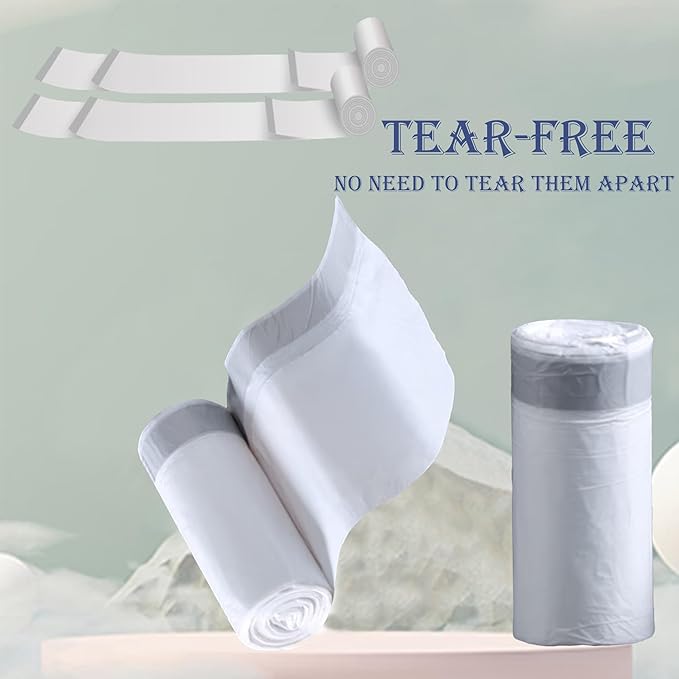 5 Gallon Heavy Duty Trash Bags 1.2 Mil THICK Reinforced Drawstring | Pre-Separated Liners for Kitchen, Bedroom, Bathroom Office for 5 Gallon Bucket & Mesh Trash Can | Tear & Leak Resistant 100 Count