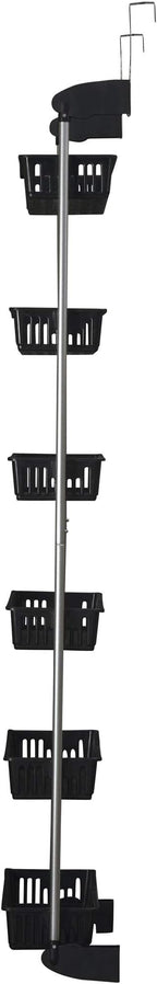 Household Essentials Black 6-Tier Basket Over-The-Door Organizer (2157-1)