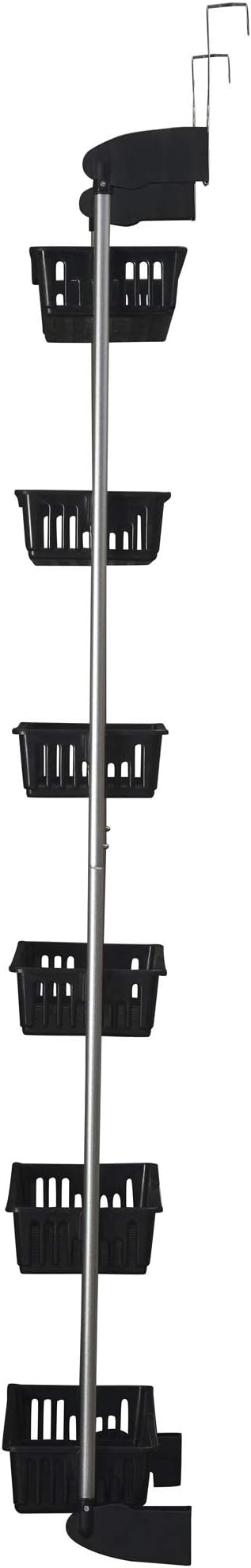 Household Essentials Black 6-Tier Basket Over-The-Door Organizer (2157-1)