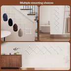 SCUNDA Rustic Wall Mounted Coat Rack with Space Saving Accordion Design, Expandable Wall Mount Coat Rack with 16 Wood Hooks, Modern Farmhouse Wall Décor for Living Room, Entryway(Shabby White)