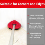 Spin Mop Scrub Brush Head Compatible with OCedar EasyWring 1 Tank System, Mop Scrubber Attachment, Upgraded Stiff Bristle Scrubbing Mop for Floor Cleaning