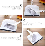 Mini Broom and Dustpan Set 2pcs White, Handheld Household Cleaning Brush Combo for Kitchen and Desktop Use, Compact Home Cleaning Accessory