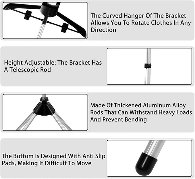 Iron Steam Stand; Foldable Garment Clothes Drying Rack; Handheld Garment Steamer Rack; Height Adjustable Standing Garment Hanger; Steam Ironing Machine Accessories Bracket (Black)