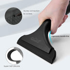 NEWISHTOOL Small Squeegee for Car Windshield, Windows, Side Mirrors, Glass Door Water Removal, Silicone Blade Squeegee for Shower Door, Glass Mirror, Tile Wall Cleaning, Auto Water Blade Wiper, 2 Pack