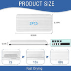 2PCS Water Absorbing Stone Tray,Quick Drying Stone Sink Tray,Water Absorbent Diatomite Coasters for Bathroom Counter and Kitchen Sink, Used for Hand Soap Dish Cosmetic Bottles Toothbrush Holders