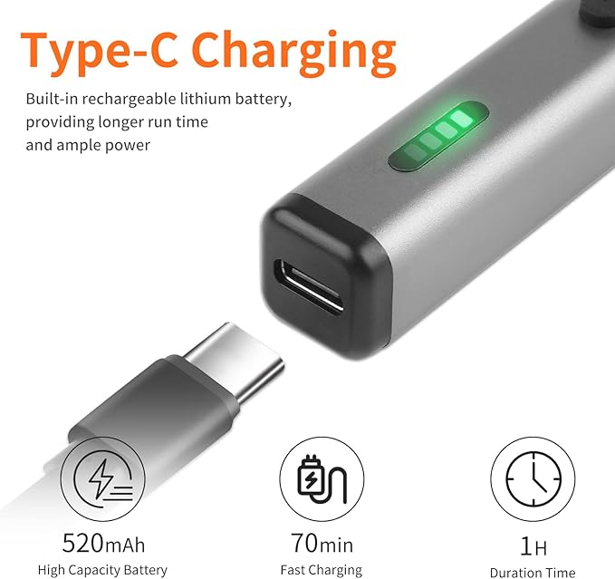 Cordless Mini Drill Pen with 10 Bits, Brushless Motor, 0.2 N·m High Torque, LED Lights, Rechargeable Small Electric Hand Drill Set for Jewelry Making,Keychain,Resin,Plastic,Seashells,Wood DIY