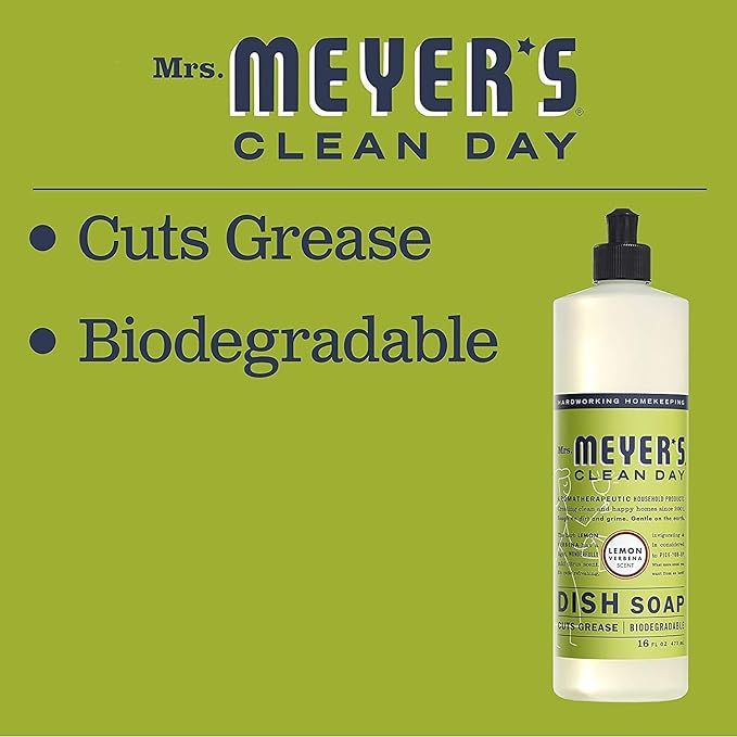 Mrs. Meyer's Dish Soap Variety, 1 Dish Soap, 1 Dish Soap Refill, Lemon Verbena, 1 CT