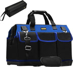 FASTECH 22 Inch Bottom Tools Bag With Wide Mouth For Tool Storage, Carrier and Organizer, Heavy Duty Tool Tote Bag For Men/Women, Wide Mouth Tool Bag With Inside Pockets (22 Inch)