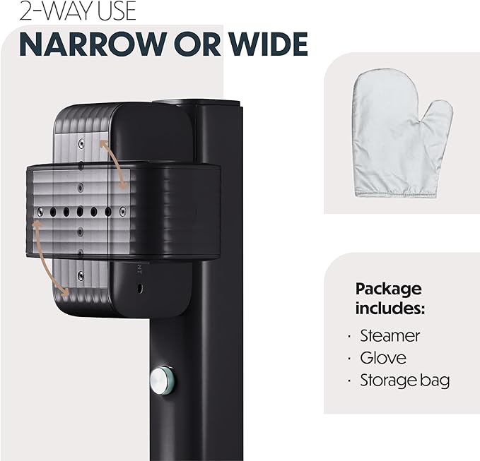 Portable Steamer for Clothes, Professional Handheld Garment Steamer 15s Fast Heat-up, 70ml Water Tank, 900W Mini Steam Iron for Home and Travel