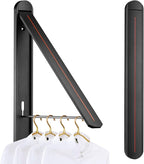 Clothes Drying Rack for Small Laundry Rooms, Clothes Drying Rack Folding Indoor, Wall Mounted Clothes Rack Foldable, (Aluminum, Black)