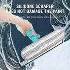 4 in 1 Window Cleaning Kit, Professional Window Vacuum Squeegee with Spray Bottle, Cleaner Brush Tools for Shower Wall Mirror Glass Car Windshield Countertop