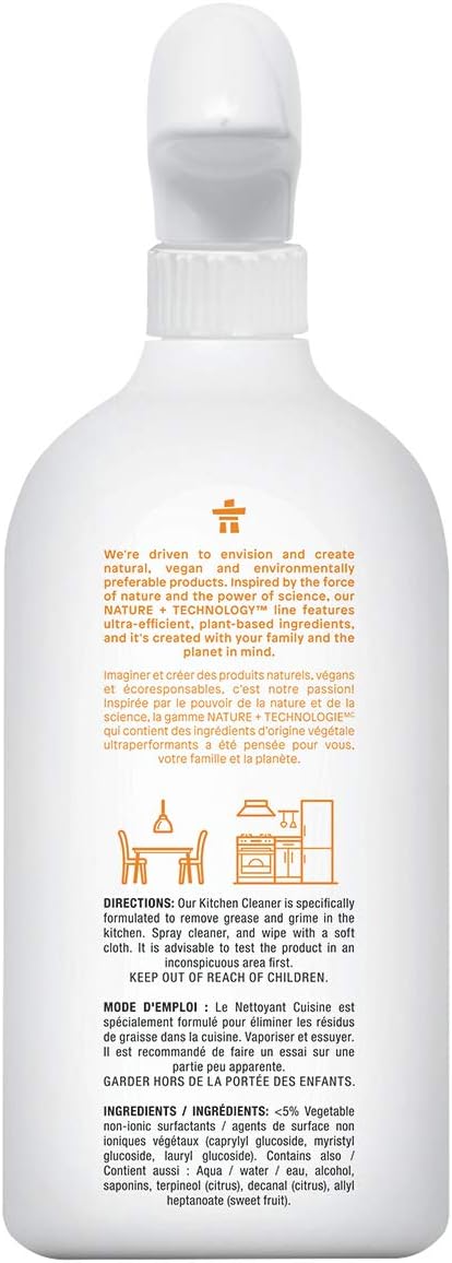 ATTITUDE Kitchen Cleaner, EWG Verified, Advanced Degreasing Power, Plant and Mineral-Based, Vegan, Citrus Zest, 27.1 Fl Oz (Pack of 2)