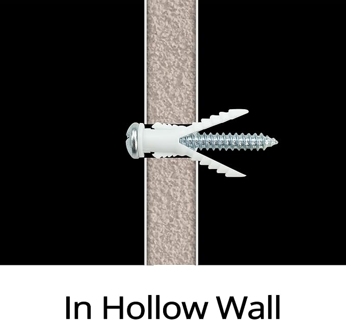 HASWARE Plastic Drywall Wall Anchors Screw Assortment Kit 116PCS-Includes 4 Different Size Anchors and Screws,Wall Plug Bolts Expansion Bolt for Wallboard Concrete Pciture Hanging