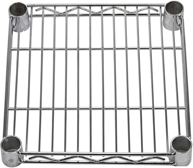 Shelving Inc. 12" d x 12" w Chrome Wire Shelving with 2 Tier Shelves, Weight Capacity 800lbs Per Shelf