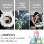 Cute Dinosaur-Shaped Toilet Bowl Cleaner Bottle, Bathroom Toilet Tank Cleaner with Ocean, Jasmine, and Peach Scent,Three bottles can be used for 9 months (Ocean&Peach&Jasmine)