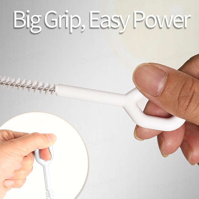 Heavy Duty Straw Cleaner Brush - 4 Pack 12.6 Inch Flexible Full-Cover Brushes with Large Handle, Reusable Pipe & Tube Cleaner Set (0.23", 0.31", 0.39", 0.47" Diameters)