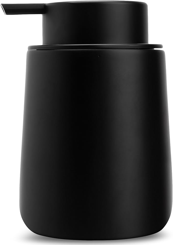 Matte Black Hand Soap Dispenser Pump, 9 oz Rustproof Liquid Dish Soap Dispenser Bottle for Various Places Such as Kitchen, Countertop, and Bathroom