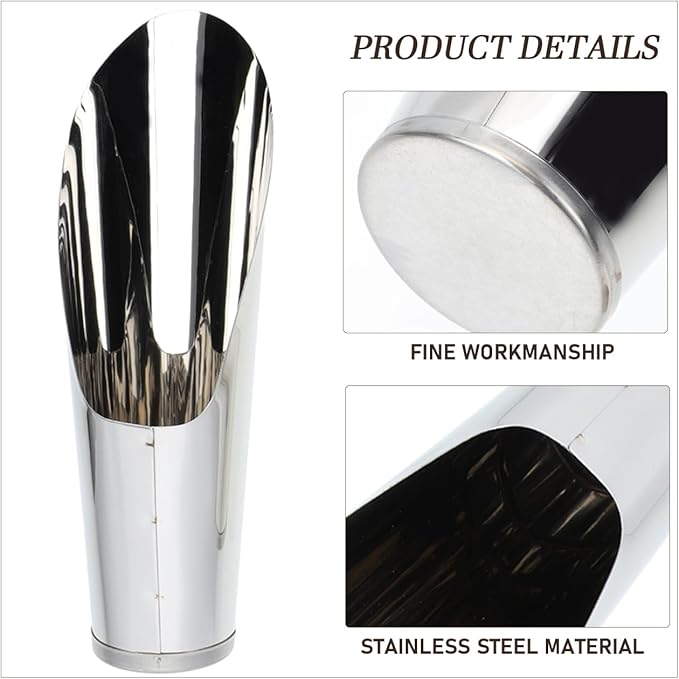 YARNOW Bonsai Soil Scoop Metal: Stainless Steel Garden Hand Soil Scooper Bucket Shovel Potted Succulent Plant Transplanting Shovel Spoon Bonsai Tool Kit Gardening Tool