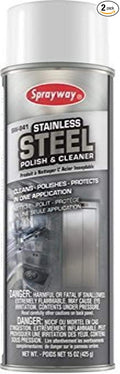 Sprayway Stainless Steel Cleaner, 15oz Can, Pack of 2 (841)