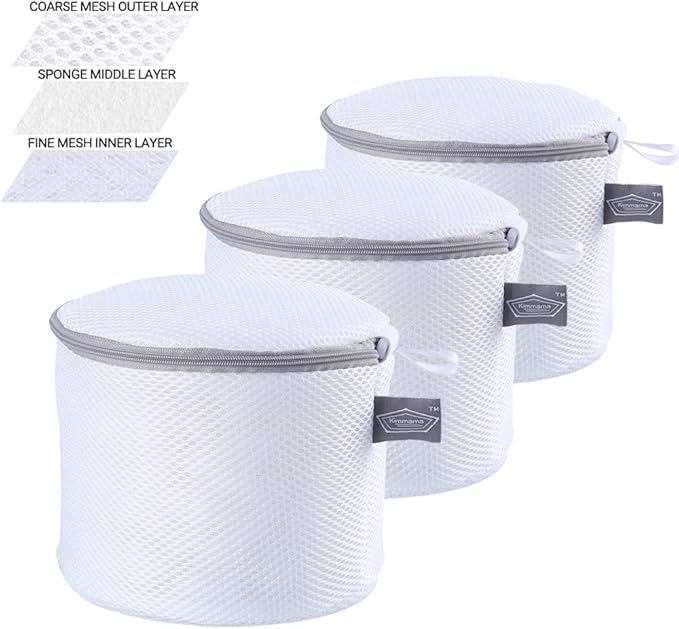 Kimmama Bra Washing Bag for Laundry, Laundry Bags Mesh Wash Bags, Net Washer Sack with Zipper, Lingerie Pouch for Cleaning and Drying Underwear, Delicates, Brassiere, Bralette, Undergarment