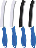Toilet Brush, 4Pcs Bathroom Cleaning Brush, Toilet Scrubber, Deep Toilet Bowl Brush with Hanging Hole, Multifunctional Gap Cleaning Brush, Bristles for Kitchen Sinks, Tub,Shower (4, Lichen Blue)