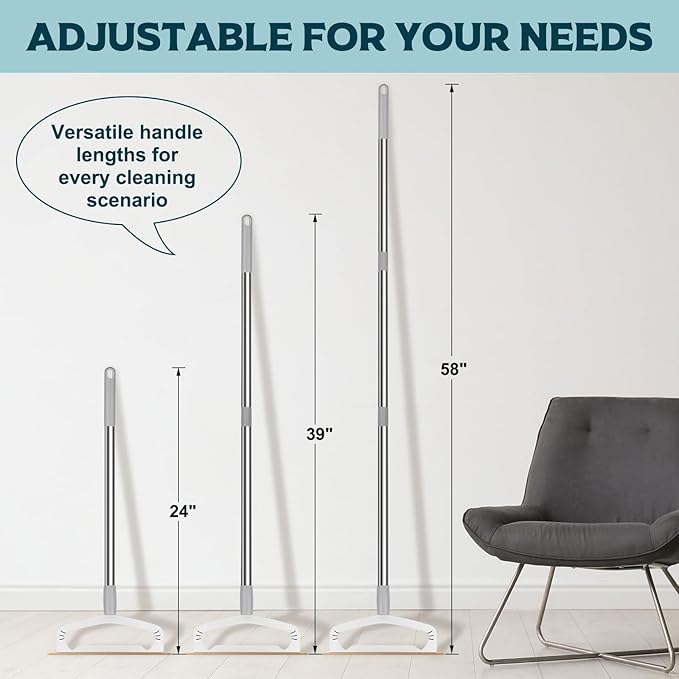 Dog Hair Remover Rake for Carpets - Premium Pet Hair Removal Tool, XL Carpet Rake & Cat Fur Scraper with Extra Long Handle for Rugs, Furniture, and Car Interiors