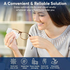 Lens Cleaning Wipes (50 Total Wipes) | Pre-Moistened Individually Wrapped Wipes | Non-Scratching & Non-Streaking | Safe for Eyeglasses, Goggles, & Camera Lens