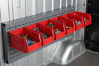 Hudson Exchange 9-1/2" x 6" x 5" (6 Pack) Plastic Stackable Storage Bin and Hanging Container, Red