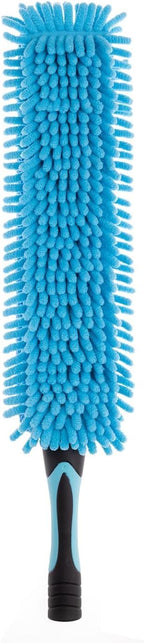 25 Foot High Reach Ceiling Fan Duster with 7-18ft Heavy Duty Extension Pole, Microfiber Feather, Cobweb Duster, Window Squeegee Kit, Cleaning Gloves