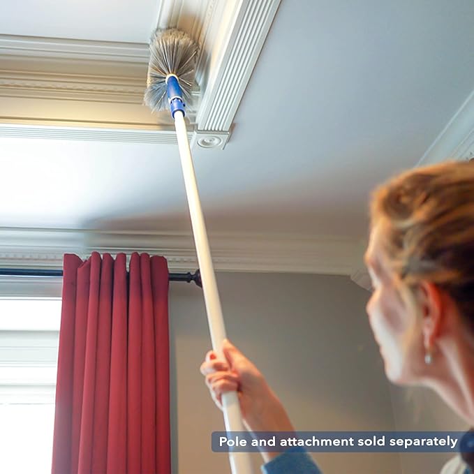Unger Cobweb & Corner Duster – Dusters for Cleaning, Compatible with Telescopic Poles, Dusting Tools, Great for Ceilings, Moldings, HVAC & Floor Vents, and Corners