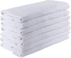 DG Collections 100% Cotton Flour Sack Towels – 7 Pack, 33x38 Inches, White, Lint-Free, Pre-Washed, Hemmed Edges – Reusable Kitchen Towels for Cleaning, Embroidery, Printing & Crafts - White