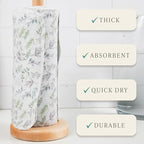 May Bright Reusable Paper Towels 2-Ply Washable Roll - Cloth Paper Towel Replacement - 15 Sheets of Paperless Paper Towels and Reusable Napkins With Greater Absorbency - Zero Waste