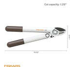 Fiskars PowerGear Lopper, Lightweight Anvil Garden Tool, White