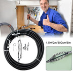 Drain Cleaning Cable for Bathrooms, 2026New Sewer Descaling Chain, 8mm (1/4") Heavy Duty Drain Clog Remover Tools, Flexible Push Snake Cable for PVC Pipes, Toilets (Single chain)