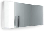 Krugg 60 Inch Tri-View Medicine Cabinet | Recess or Surface Mount | Blum Hinge 170 Degree Soft Close | (60"x30"