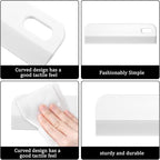 8.6" Bathroom Squeegee Kitchen Countertop Squeegee for Shower Small Silicone Squeegees for Glass Doors Window Cleaning Scraper for Mirror Sink Counter Bathroom, White Grey